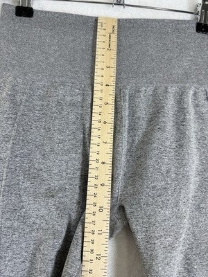 Fabletics Leggings Medium 7/8 Gray High Waisted Seamless Workout Gym Womens