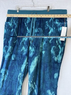 Lularoe 3XL Cozy Velour Pants Teal Green Pull On Plus Size Womens New NWT