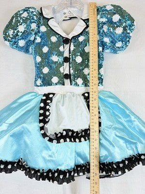 Weissman Dance Costume Child IC 7 8 Girls Soda Shop Rock Blue Dress Dancewear