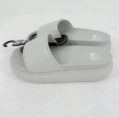 Reef Sandals Women 8 New Cushion Gray Bondi Bay Slides