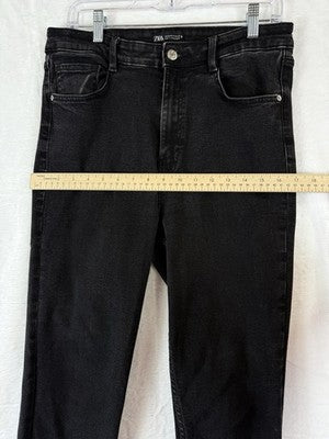 Zara Jeans 12 Womens High Rise Skinny Black