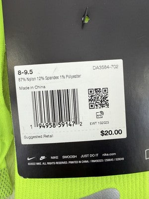 Nike Spark Running Socks Crew Lot 2 Pairs Men 8-9.5 Women 9.5-11 Large New