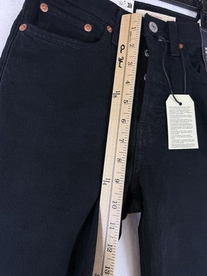 Levis Wedgie Straight 24 Jeans Womens Black Levi’s 24x26 High Rise Denim New NWT