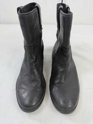 Frye Anna Pull On Boots 6.5 Womens Black Leather Shortie Ankle