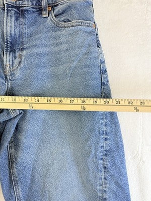 American Eagle Jeans Women Size 8 Short Barrel Leg Blue Wide Leg
