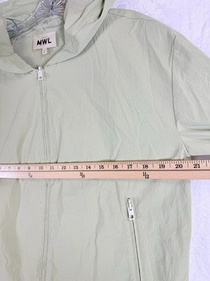Madewell Jacket Small Women Hiking Crop Lightweight Light Green Hooded New NWT