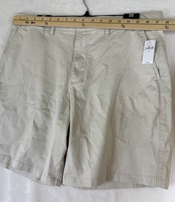 Gap 8" Modern Shorts 33 Mens Tan Beige Khaki Chino New NWT