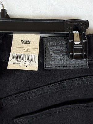 Levis 318 Shaping Wide Leg Jeans 26 Womens Black 26x30 Levi’s New NWT