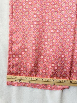 J Crew Pajama Pants Medium Satin Pink Print Womens