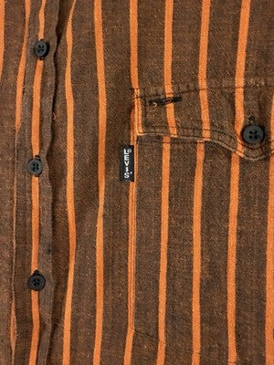 Vintage Levis Shirt XL Sutter Creek Button Up Orange Gray Mens