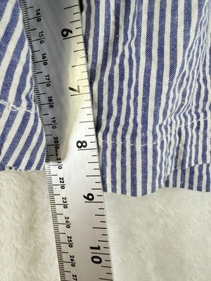 Jos A Bank Shorts 40 Mens Blue White Stripe Stays Cool 100% Cotton 9” Joseph