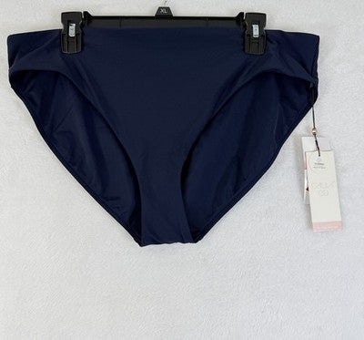 Calia Swim Bottom XL Womens Navy Blue Core Mid Rise Bikini Swimwear New NWT