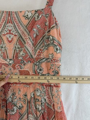 Ann Taylor Dress 12 Sleeveless Fit Flare Short Silk Blend Womens