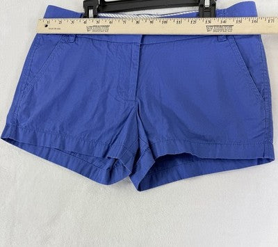 J Crew Broken In Chino Shorts Womens 4 Blue 100% Cotton 3”