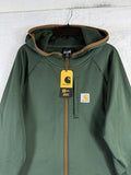 Carhartt Boys Jacket Large Green Hooded Pockets Force Full Zip Kids New NWT