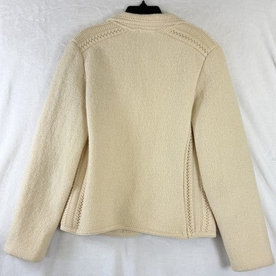 Arber Strickmodern Jacket 36 Boiled Wool Blazer *FlawRead