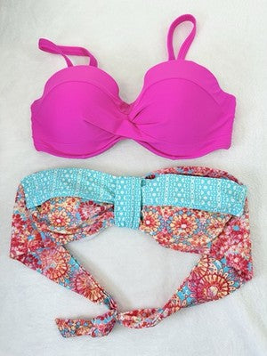 Venus Bikini Top C Push Up Bandeau Lot 2 Womens Swimsuit