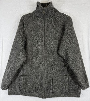 Country Road Australia Sweater Jacket Medium Men Zip Wool Angora Jumper Gray