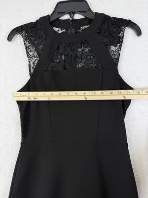 Express Dress 2 Sleeveless Black Bodycon Short Lace LBD Womens