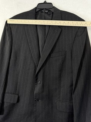 Jos A Bank Blazer 43r Wool Mens Charcoal Gray Pinstriped Jacket Gordon