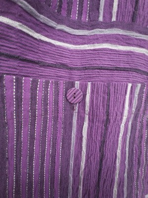 Habitat Clothes To Live In Top Medium Purple 3/4 Sleeve Artsy Lagenlook Womens