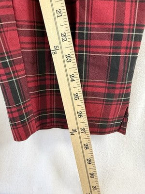 Lane Bryant Pants 20 Red Tartan Plaid Ankle Plus Size Womens