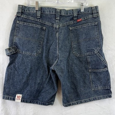 Wrangler Jean Shorts 36 Men 11” Carpenter Blue Five Star Mens Denim New NWT