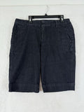 The Limited 917 Shorts 8 Dark Blue Denim Jean Bermuda Womens