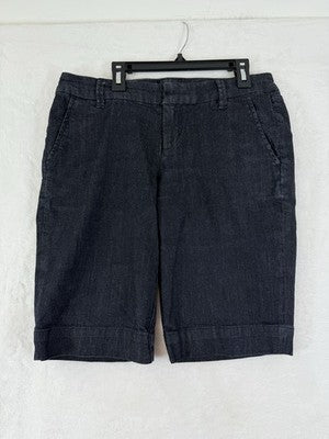 The Limited 917 Shorts 8 Dark Blue Denim Jean Bermuda Womens