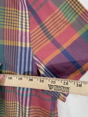 Walter Hagen Golf Shirt Large Red Plaid Short Sleeve Men’s Clubhouse NEW