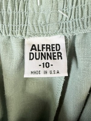 Alfred Dunner Pants Size 10 Pull On Light Green Proportioned Short New NWT
