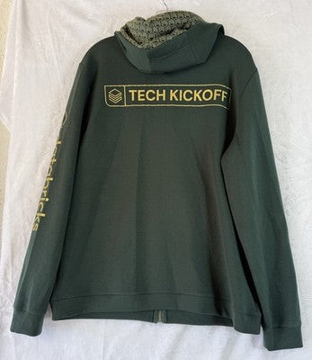 Databricks Medium Green Gold Full Zip Hoodie Jacket Logo Tech Kickoff FY27