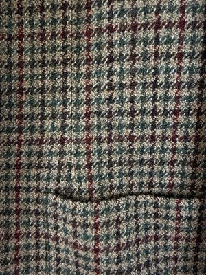 Vintage LL Bean Womens Jacket 12 Petite Brown Houndstooth Wool Blazer 80s 90s