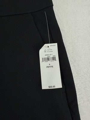 Gap Bistretch Pants 4 Petite Womens Slim Ankle New NWT Black Cotton Stretch