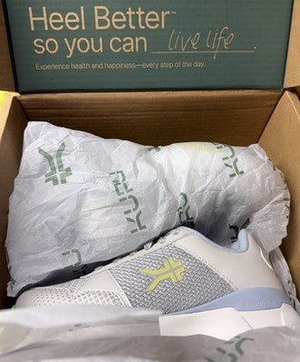 Kuru Shoes Womens 6.5 Quantum 2 Dove Gray Plantar Fasciitis Sneakers New
