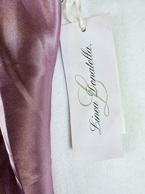 Linea Donatella Chemise Medium Satin Pink Black Lingerie Nightgown Women New NWT
