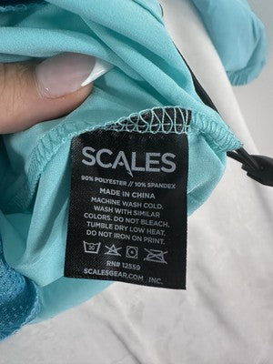 Scales 1/4 Zip Fishing Jacket Small Aqua Blue Men’s NWT Retail $90 NEW