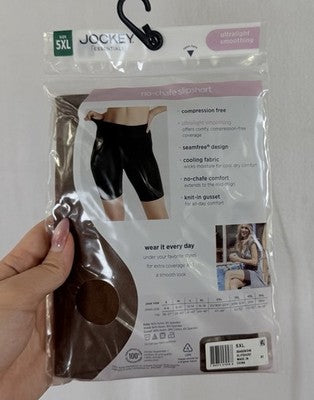 Jockey Slip Short 5XL Lot 2 Smoothing No Chafe Womens Brown New