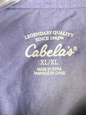 Cabelas Womens Shirt Utility XL Purple Long Sleeve Buttton Up Top
