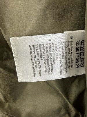 Tentree Diamond Padded Bomber Jacket Small Mens Tundra Green Primaloft NWT $209