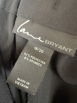 Lane Bryant 18 20 Dress Pants Black Plus Size Women Stretch Zip Pockets