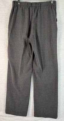 Briggs New York Pants 8 Petite Back Elastic Waist Gray 8P Pull On Womens
