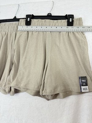 Athletic Works Shorts XS 0-2 Women Buttercore Butter Core Beige Lot 2 NEW