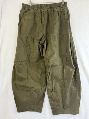 Gap Mid Rise Twill Barrel Leg Pants Small Women Olive Green New NWT