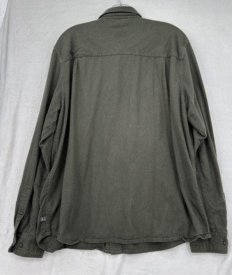 Toad And Co Mens Flannel Shirt Large Green Button Up Long Sleeve 100% Cotton