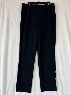 J Jill Ponte Slim Leg Pants Small Black Knit Stretch Womens