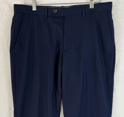 Guide London Dress Pants 34R 34 34x29 Mens Blue Herringbone Lightweight