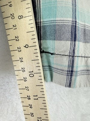 Brooks Brothers Shorts 33 Mens India Madras Plaid Blue 10.5” 100% Cotton