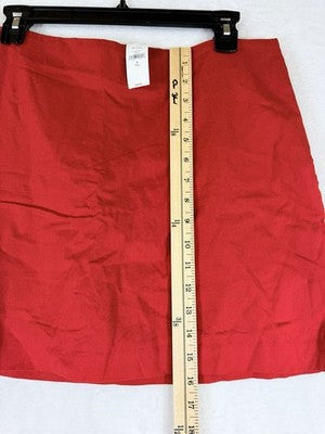 Gap Linen Blend Mini Skort Medium Tall Women Red Skirt W/ Shorts New
