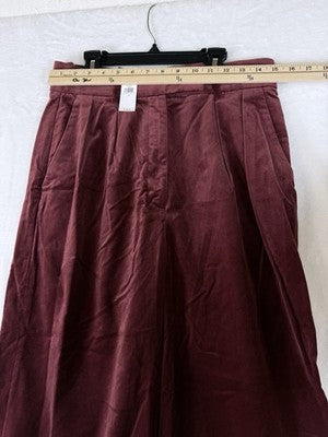 Banana Republic Wide Leg Pants 6 Womens Velvet High Rise New NWT $180